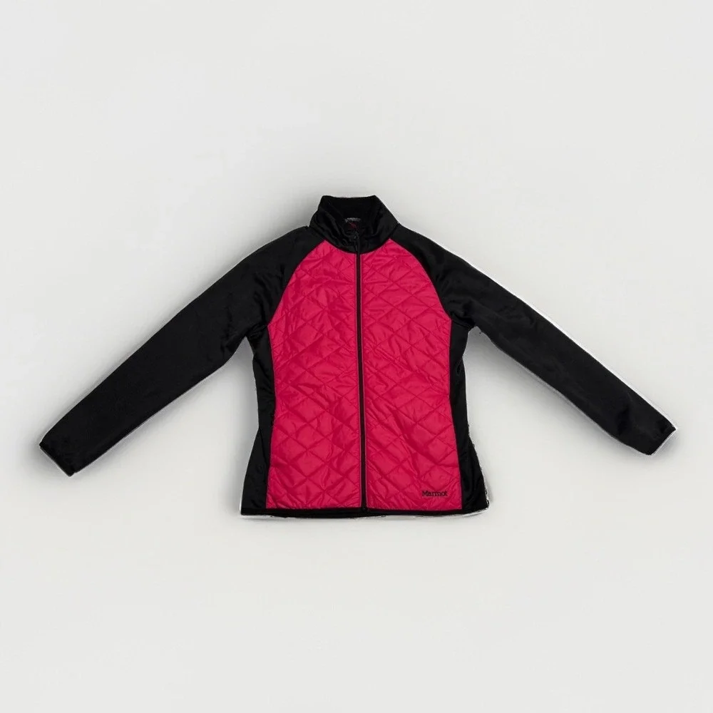 Marmot Variant Hybrid Jacket Womens M Pink Black Quilted Softshell